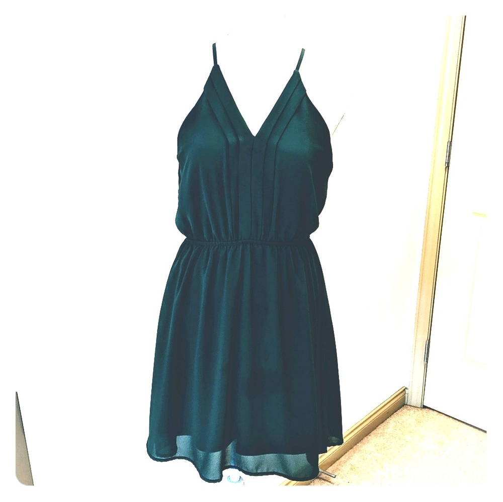 Green dress with front detail